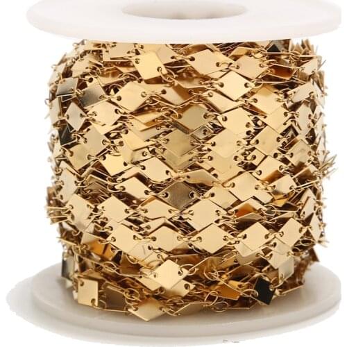 1 Meter Welded Handmade Chains Stainless Steel Link Rhombus Heart Triangle Star Chain for DIY Choker Necklace Jewelry Accessory