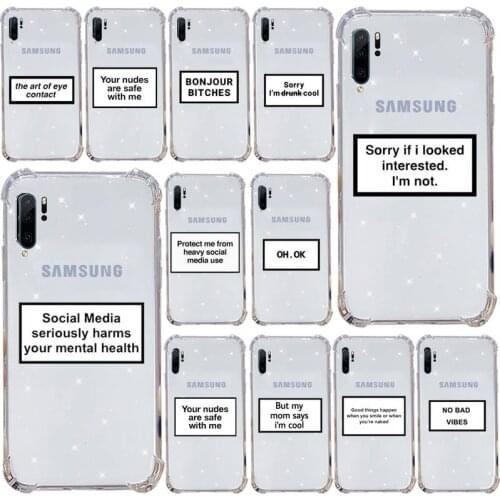 Sorry if i looked interested Phone Case Transparent For Samsung Galaxy A71 A21s S8 S9 S10 plus note 20 ultra