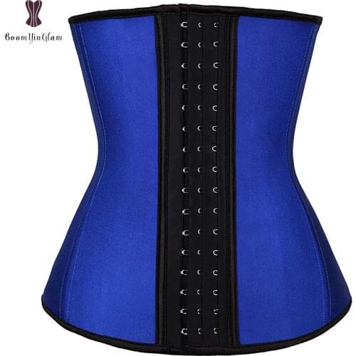 Underbust Latex Waist Trainer Corset Spiral Steel Boned Korset Plus Size 6XL Waist Cincher Bustier Front Hooks Eyes Waistrrainer
