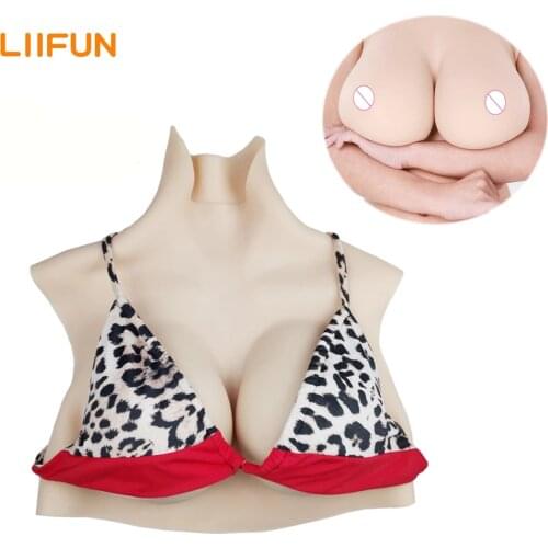 Huge Crossdresser Fake Boobs Silicone Breast Forms Fake Breast Plate Tits For Shemale Drag Queen Cosplay Transgender Pechincha