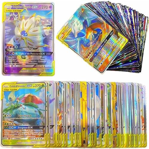 Pokemon TAG TEAM Cards Box 20PCS Shining Playing Game Display Booster Pokémon GX Energy MEGA Battle Carte Trading Kids Toys Gift