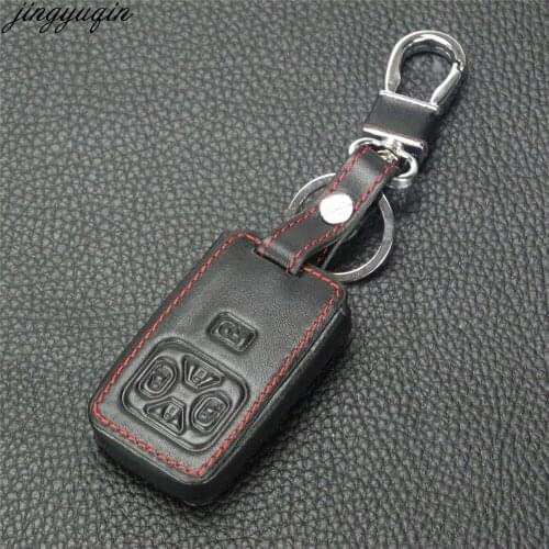 Jingyuqin New Arrival 5 Buttons Remote Leather Car-Styling Key Cover Case For Toyota Alfa