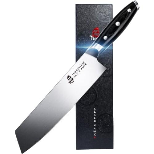 TUO Kiritsuke knife - 8.5" Pro Chefs Knife - High Carbon German Stainless Steel - Meat & Vegetable Knife with Pakkawood Handle
