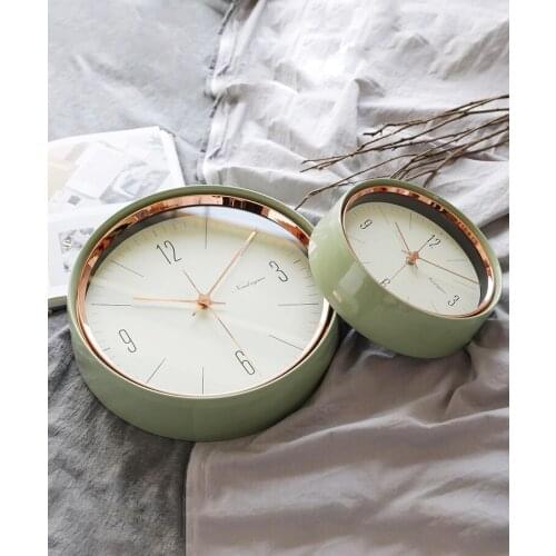 Nordic Style Modern Decorative Wall Clock Home Decoration Living Room Bedroom Silent Metal Wall Clock Without Punching ZA319