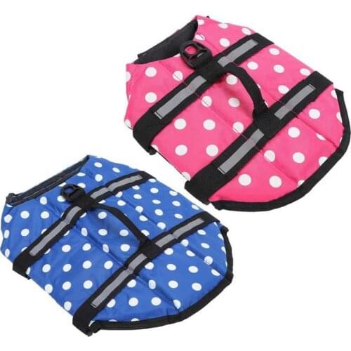 Dog Life Jacket Pet Vest Hook and Loop Fasteners Reflective Swimsuit for Outdoor Swimming Safety