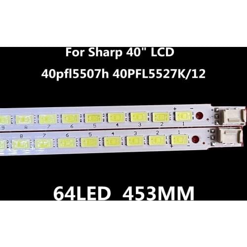 LED Backlight strip 64 Lamp For Sharp 40" LCD TV gt0358-1 2 3 4 sled 2012ssp40b 2012ssp40a e5500 rev0 40pfl5507h 40PFL5527K/12