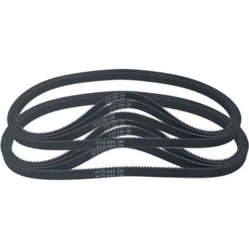 HTD645-3M HTD648-3M HTD657-3M HTD663-3M HTD684-3M HTD687-3M HTD699-3M Rubber Timing Belt Black 1PC
