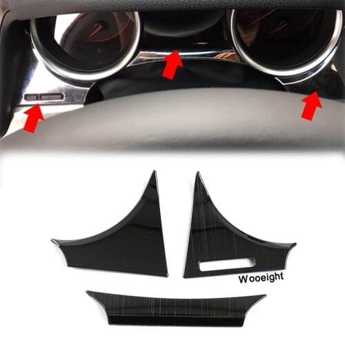 Wooeight Stainless Steel Black Dashboard Instrument Panel Decoration Cover Trim Bezel Molding Sticker Fit For Toyota Camry 2018
