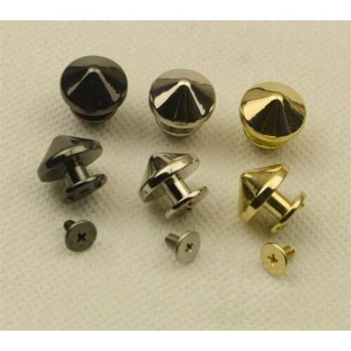 XUNZHE 20Pcs 16mm Metal Mushroom Nail Rivets DIY Handmade Leather Bag Shoes&Bag Decoration Bottom Buckle Foot Stud Leather Screw