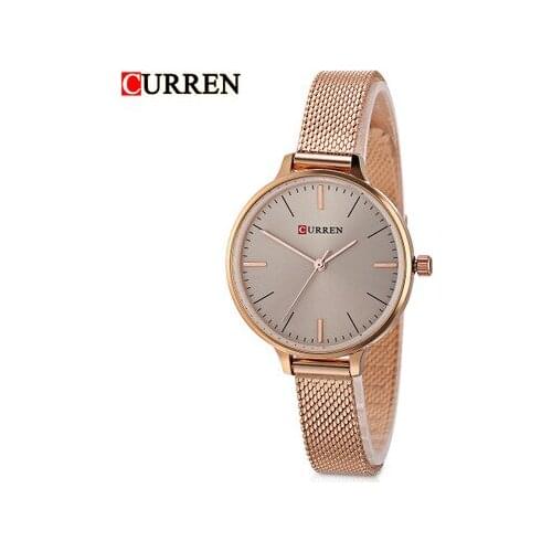 CURREN 9022 Casual Women Watch Quartz Fashion Ultra-Thin Women Blue Full Steel Mesh Belt Watches Female Clock Lover Gift