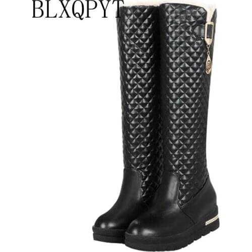 BLXQPYT Sexy Women Over The Knee High 10CM Boots High Heels shoes Round Toe Stiletto Zapatos Mujer Long boots woman 0811