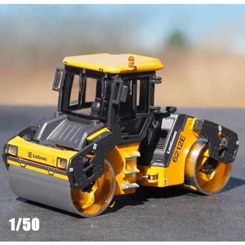 1:50 Liugong 6212E Double Steel Wheel Road Roller Engineering Vehicle Loader Grader Construction Car Model Toy Collectible Gift