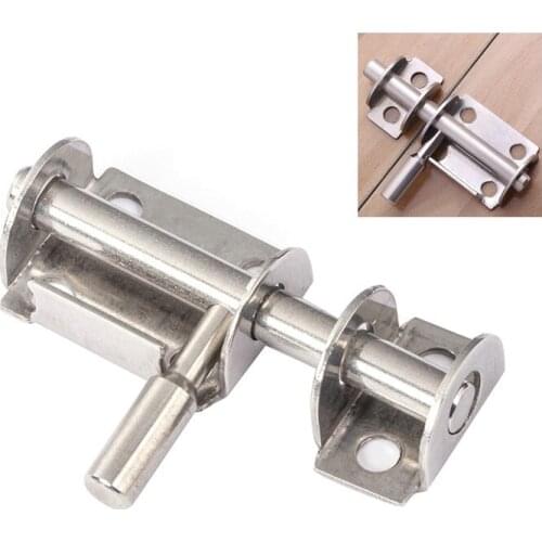 1pc Mini Door Bathroom Wooden Door Latch, Thickened Stainless Steel Moistureproof Durable Door Bathroom Toilet Interior Lock