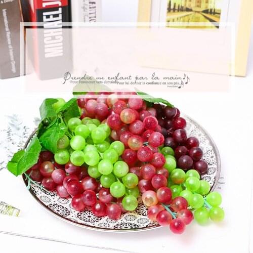 1 String Artificial Grapes DIY Artificial Fruits Plastic Fake Fruit Artificial Raisins for Christmas Home Wedding Decoration
