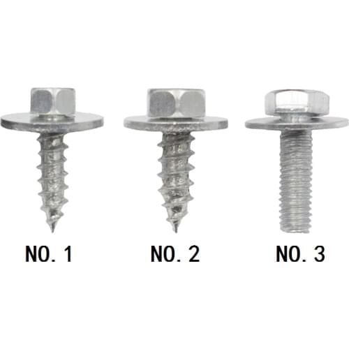 10 Pcs Auto Body Hex Bolts screw Car fenders Metal rivets Galvanized Silver Phillips screw
