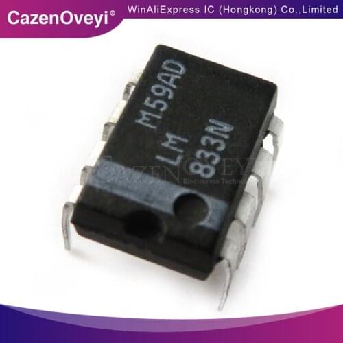 10pcs/lot LM833N DIP8 LM833 DIP IC In Stock