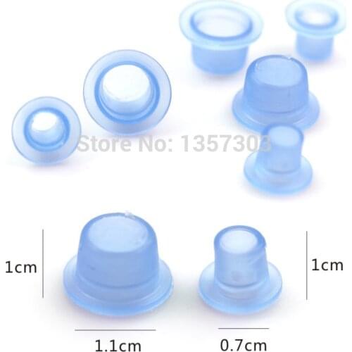 500pcs 11mm Medium Size Blue Silica Gel Tattoo Ink Cups Supply
