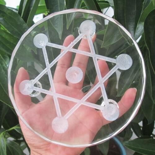 530g Beautiful 7* Crystal Balls Sphere Base Stand 150mm -- Free Shipping