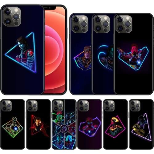 Marvel Avengers Heroes Spider Man Phone Case For iPhone 12 11 13 Pro Max X XR XS 7 8 6 6s Plus 5S 5 SE 2020 12 13 Mini Coque