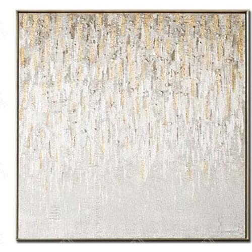 Hot sale cheap 100% Handmade modren abstract gray points oil painting wall art picture for living room home decor no framed