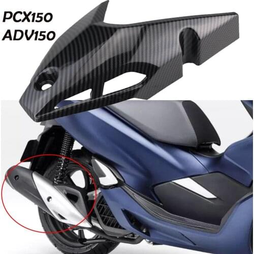 For HONDA PCX150 ADV150 2019-2021 Motorcycle Exhaust Muffler Carbon Fiber Protector Heat Shield Cover Guard Anti-scalding cover