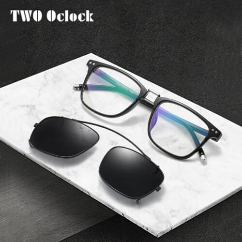 TWO Oclock Polarized Clip On Sun Glasses Driving Eyeglasses Prescription Myopia Sunglasses Men Optical-Sunglasses Customs Z9047
