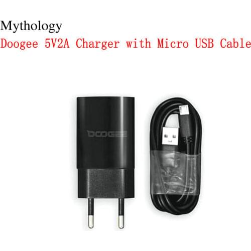 For Original Doogee N20 Pro Micro USB Cable X95 N20 S40 Pro S55 S55 Lite 5V2A 10W EU Plug Travel Charger Connector Mobile Phone