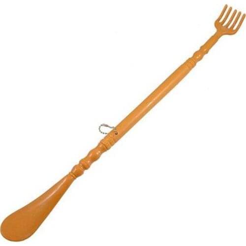Brown Plastic Handle Back Scratch helper Massager 48 cm