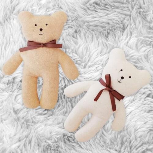 New Cuddly Bear Cub Plush Cute Stuffed Animal Plush Soft Snuggle Toy Baby Sleeping Toys Appease Bear Baby Kids Soother Toy Gift