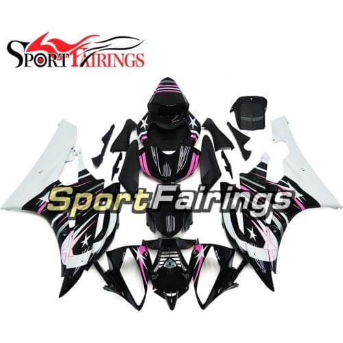 Complete Black Pink Sportbike Fairings Hulls for Yamaha YZF600 R6 2006 2007 06 07 ABS Plastic Injection Motorbike Covers Hulls