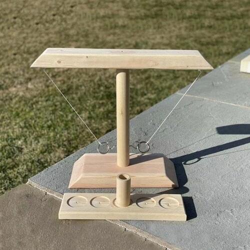 Party Toys Leisure Industrial Style Table Games Handmade Wooden Ring Toss Hooks Fast-paced Interactive Game For Bars Drink Home