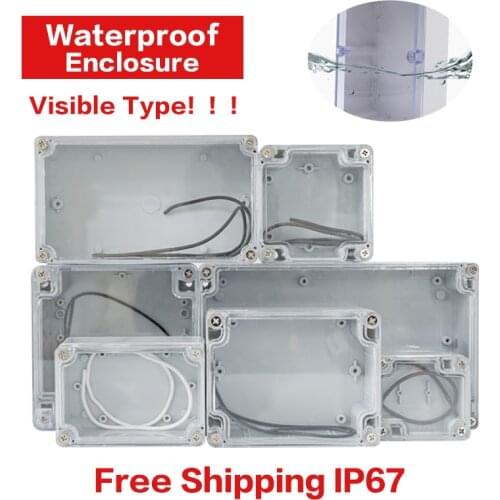 Vislble Waterproof Outdoor Enclosure Transparent Plastic Box Electronic Project Case Instrument Electrical Box Junction Box