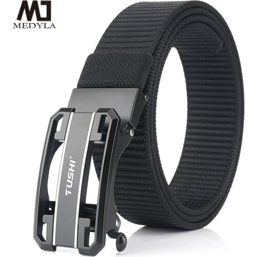 Mens Personalized design Automatic Buckle Nylon Belt Fashion Casual Business Belt Canvas Belt Youth Belt 3.5cm dropshipping