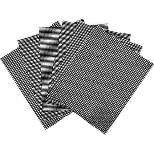 Grill Mesh Mat Set of 6 Non Stick BBQ Grill Mats, Heavy Duty Reusable Grilling Works on Gas Charcoal Pellet Grill