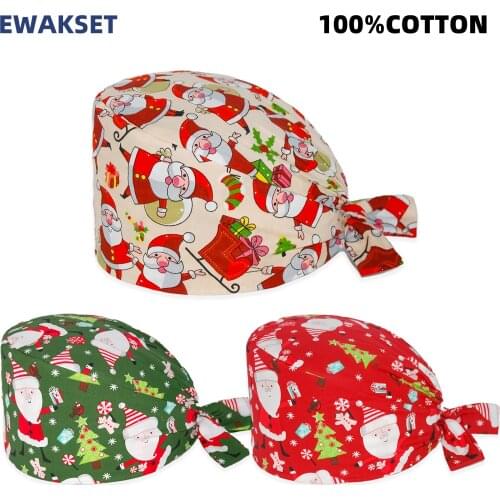 Unisex scrubs caps Adjustable cotton hats High Quality adjustable sweat-absorbent Elastic multicolor scrubs hats with buttons