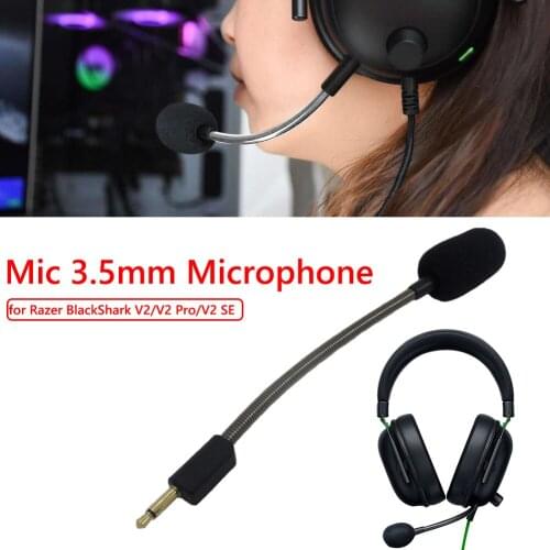 Bendable Replacement Game Mic Male Plug Noise-canceling Microphone for Razer BlackShark V2/V2 Pro/V2 SE Gaming Headset