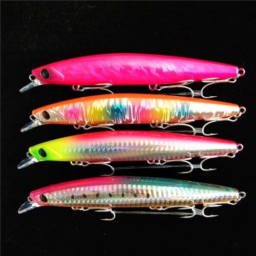 TSURINOYA 4PCS 135S Ultra Long Casting BAYONET 26.4g Saltwater Sinking Minnow Tungaten Weight Fishing Lure Seabass Hard Bait