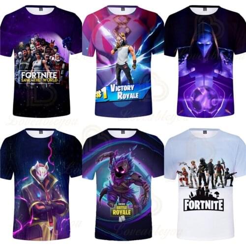Fortnite Women Tshirt Victory 6 To 19 Years Kids Teen Clothes Hero T-shirt Cartoon Battle Royale 3D T-shirt Boys Girls Tops