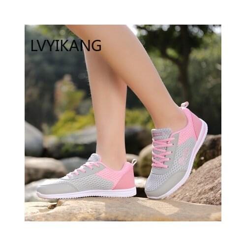 New womens shoes flats casual shoes fashion lace up breathable vulcanized shoes sneakers plus size ladies walking shoes