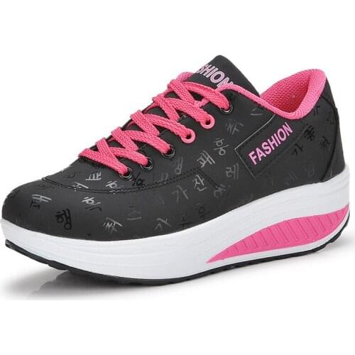 Womens Chunky Sneakers Casual Women Platform Shoes Comfort Wedges Shoes Woman Spring Ladies Trainers Tenis Feminino 42 XKD7033