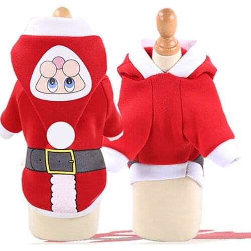 Dog christmas clothes Small Dogs Santa Costume for Pug Chihuahua Yorkshire Pet Cat Clothing Jacket Coat Pets Costume