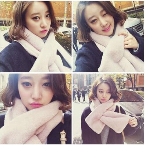 Fur Rex Rabbit Hair Scarf Women Korean Students Thickened Shawl Fake Collar Fur Bib Scarf Women Women Scarves Fashion Scarves