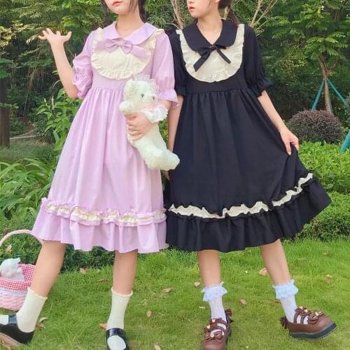 2 Colors Gothic Lolita Dress Soft Sisiter Dress Women Princess Dress Girl Vestido Kawaii Sweet Lolita Cosplay Costume SL3791