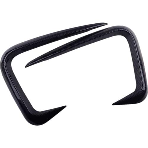 1 Pair ABS Left & Right Front Fog Lamp Light Eyebrow Cover Trim Carbon Fiber Style Fit for Ford Explorer 2020 2021