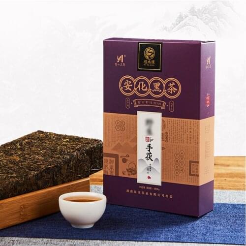 2015 Handmade Fu Cha with Gloden Flower Anhua Dark Chinese Tea Compressed Hey Cha 1000g