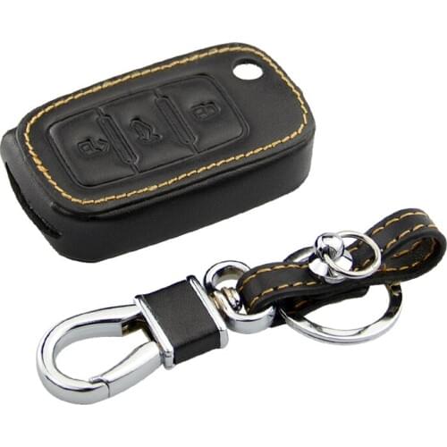 3 Buttons Leather Car Flip Key Cover Case For VW Volkswagen Jetta Golf 4 5 6 Polo Bora Controller Bag Fob Case Free Shipping