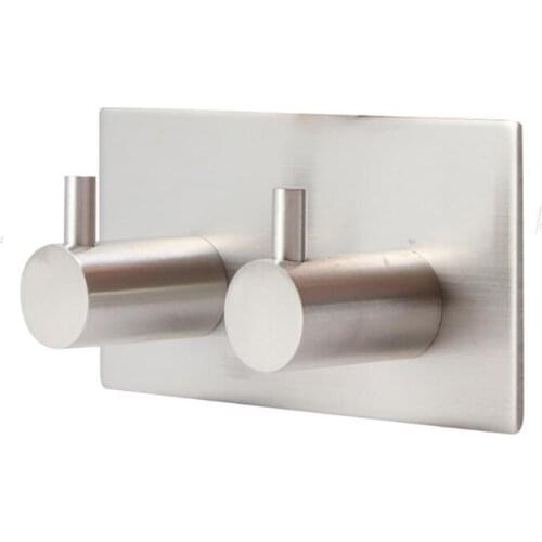 30PCS 3M Self Adhesive Wall Robe Key Coat Towel Hooks Hanger for Kitchen Bathroom Hanger Bathroom Accessories In Brushed Nickel