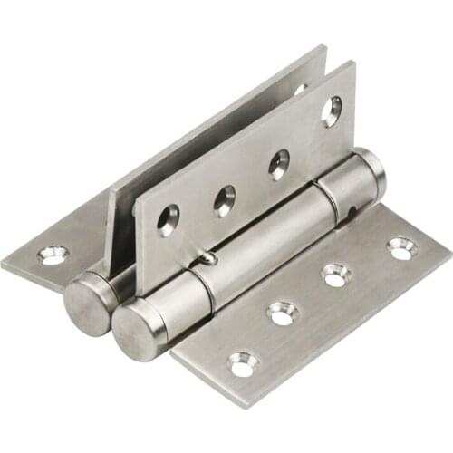 4 Inch Stainless Steel Stealth Door Hinge Spring Automatic Closing Multi Function Closed Door Bi-directional Back Hinge 2pcs