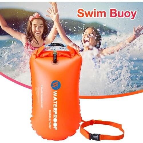 Swim Buoy Waterproof Swim Bubble Swimming Clothes Storage Bag Independent Gasbag 18KG of buoyancy Easy to Use Firm and Durable