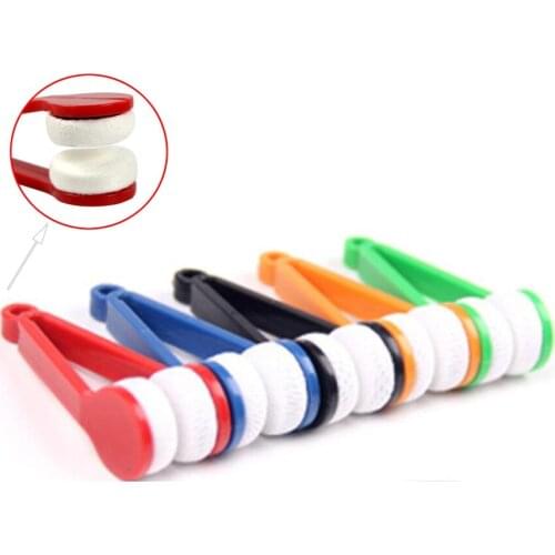 Mini Two-side Glasses Brush Microfiber Spectacles Cleaner Glasses Cleaning Rub Cleaner Eyeglass Cleaner Brush Screen Rub